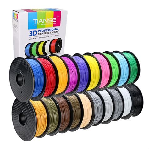 3D Filament different colors PLA 1.75mm 400M long PLA printing ...