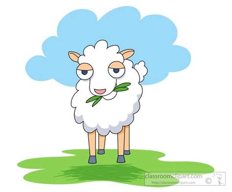 Sheep Clipart : sheep-eating-grass-513 : Classroom Clipart | Sheep ...