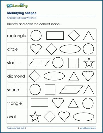 2d Shapes Worksheet For Kindergarten | Junanlus Traciones