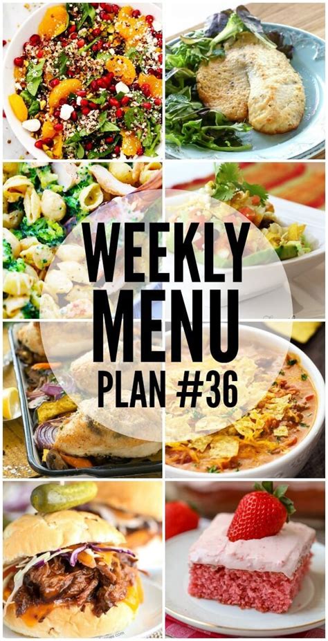 Weekly Menu Plan 36 | Favorite Family Recipes