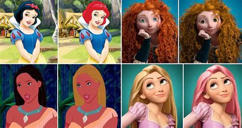 Disney Princesses Get An Interesting Hair And Eye Color Makeover