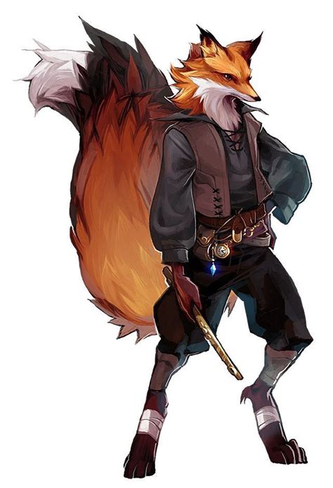 Fox humanoid | Fantasy character design, Character portraits, Concept art characters