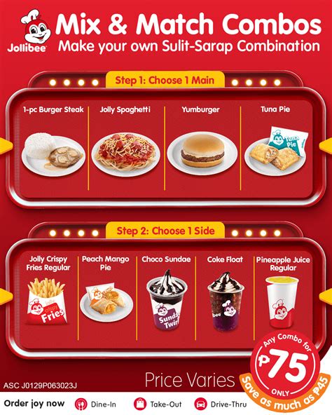 Jollibee Burger Menu