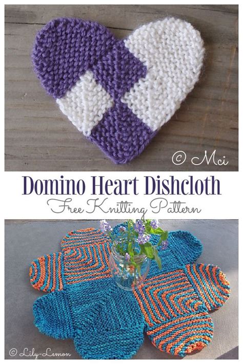 Heart dishcloth free knitting patterns – Artofit