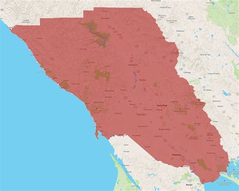 Sonoma County Map With Cities