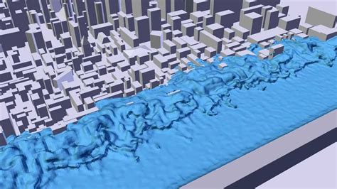 Tsunami Floods City 2 - Blender Simulation | Tsunami, Flood, City