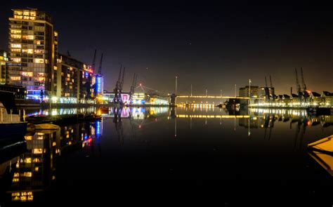 Ann Miles Blog: Royal Victoria Docks, London, at Night