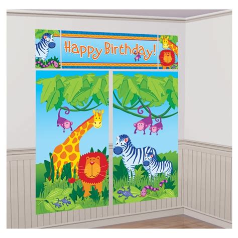 Amscan Jungle Animals Scene Setters Wall Decorating - from category ...