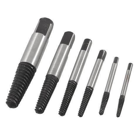 100% New 6 Pcs Hardware Tool Screw Bolt Nut Extractor Remover Tools Set ...