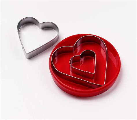 set of 3 cookie cutters in a heart shape by cookie crumbles | notonthehighstreet.com