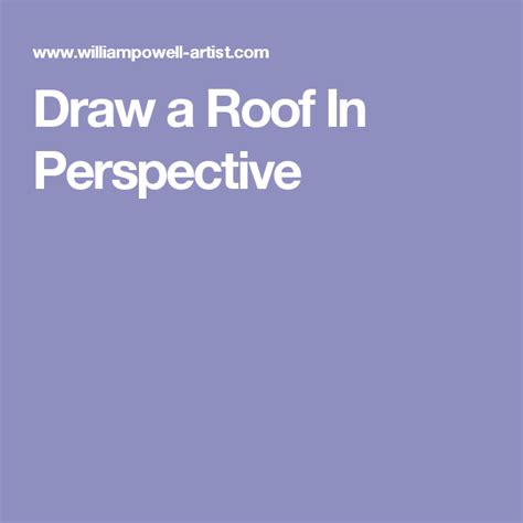 Draw a Roof In Perspective | Perspective, Draw, Roof