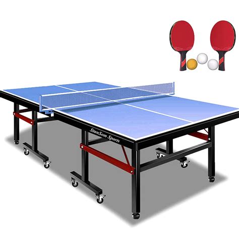 Buy Stansom Professional Foldable Table Tennis Tables with Cover, 18mm op 40mm Legs Ping Pong ...