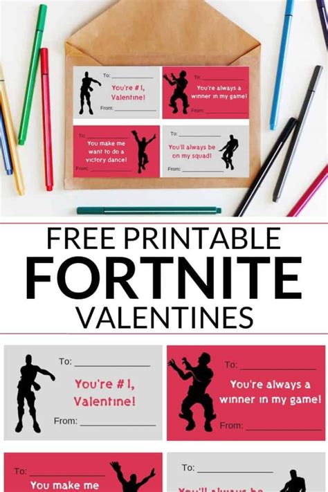 Fortnite Valentines Cards {free printables} | It Is a Keeper