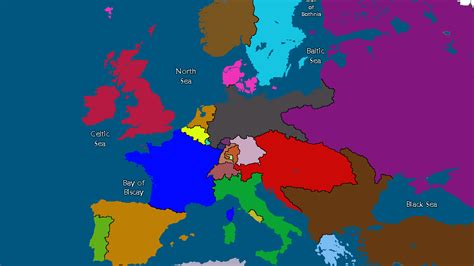 Map Of Europe 1870 - Zone Map