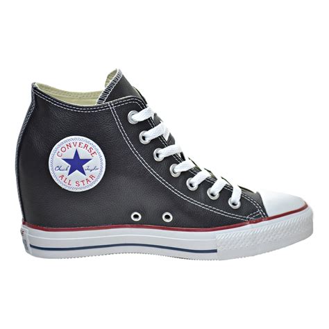 Converse - Converse Chuck Taylor Wedge Lux Mid Women's Casual Shoe Black/White 549559c - Walmart ...