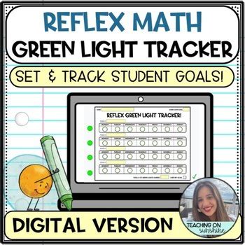 Reflex Math Digital Student Green Light Data Tracker | TPT