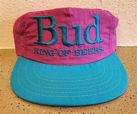 VINTAGE DEADSTOCK 90'S Budweiser Beer Nylon Snapback Hat Cap Made in USA NOS NEW $29.99 - PicClick