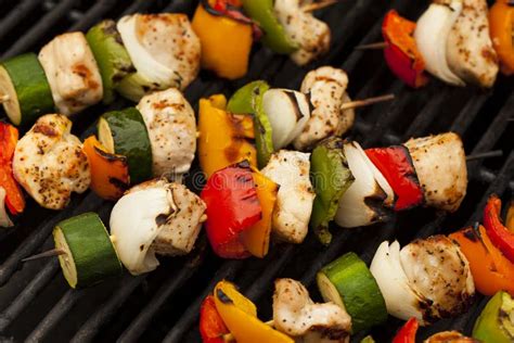 Homemade Chicken Shish Kabobs Stock Photo - Image of grilled, skewer: 41743916