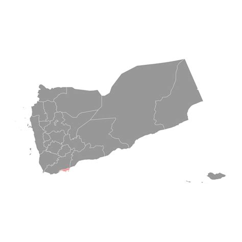 Premium Vector | Aden governorate administrative division of the country of yemen vector ...