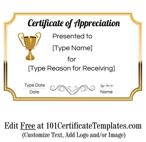 FREE Printable Certificate of Appreciation Template | Customize Online