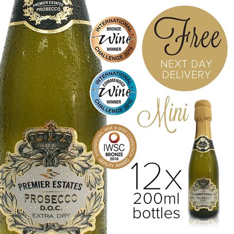 12 x 20cl Mini Prosecco Bottles | Sparkling White Wine | FREE Delivery | Mini prosecco bottles ...