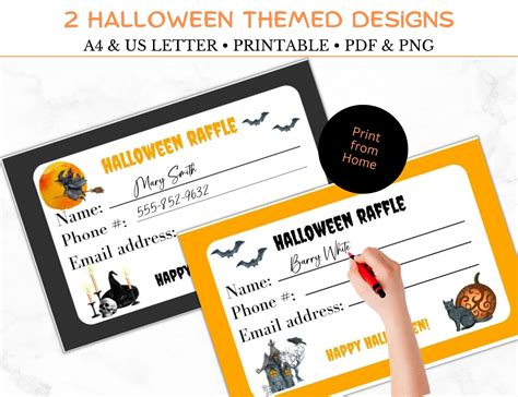 Halloween Raffle Ticket Printable Raffle Ticket Halloween - Etsy