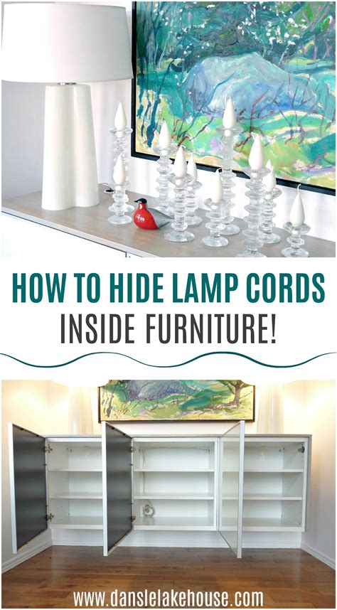 How to Hide Lamp Cords inside Furniture | Dans le Lakehouse