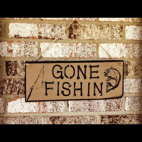 Gone Fishin'. $12.00, via Etsy. | Etsy, Novelty sign, Fishin