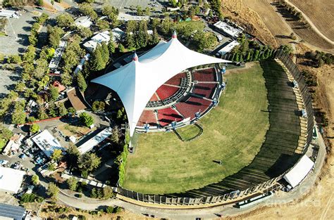 Shoreline Amphitheatre Aerial Photograph by David Oppenheimer