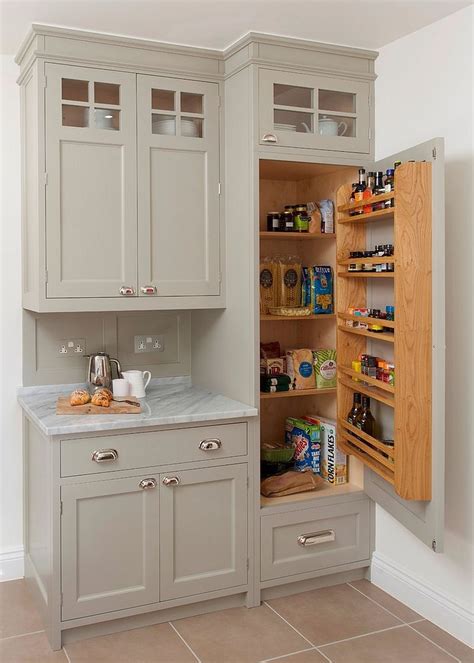 Traditional kitchen cabinet with pantry built into it - Decoist ...