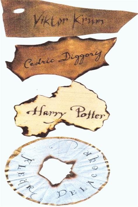 Viktor Krum Cedric Diggory Harry Potter and Fleur Delacour papers ...