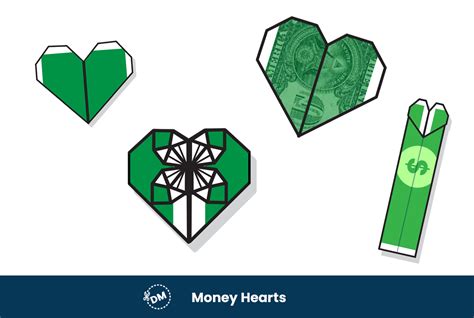 4 Different Ways to Make an Origami Money Heart - diy-magazine.com