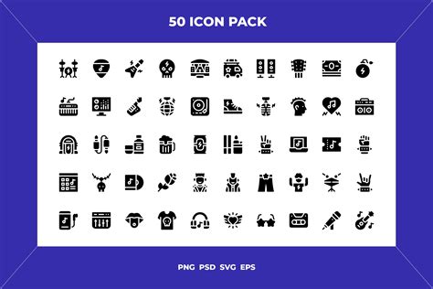 Rock and roll icons | Icons ~ Creative Market