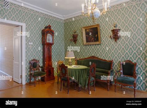 St. Petersburg, Russia - June 19, 2019: Interior of the living room in ...