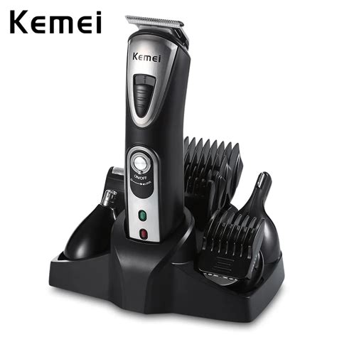 Professional Electric Hair with Comb Trimmer Health Care KM 1617 5 in 1 Rechargeable Nose Beard ...