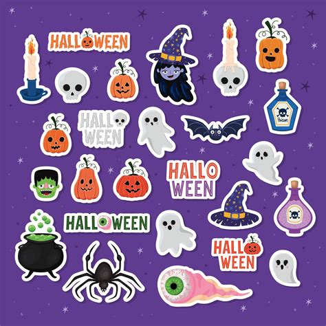 Halloween stickers set vector design 2092396 Vector Art at Vecteezy