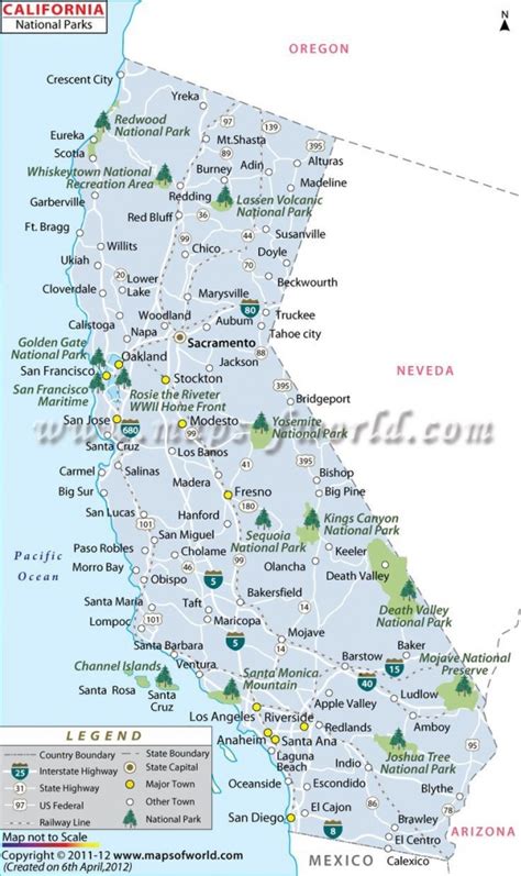 Northern California National Parks Map | Images and Photos finder