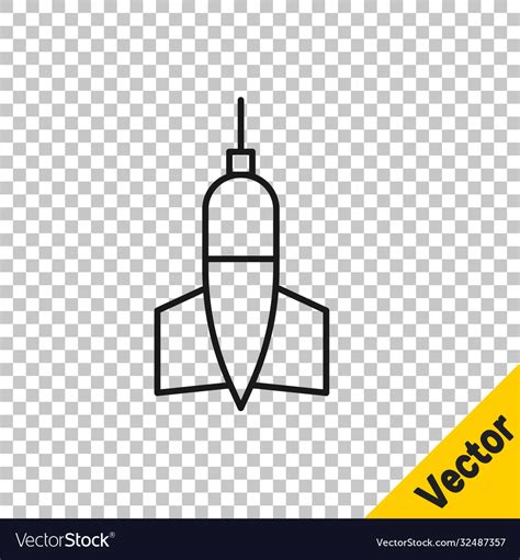 Black line dart arrow icon isolated on transparent