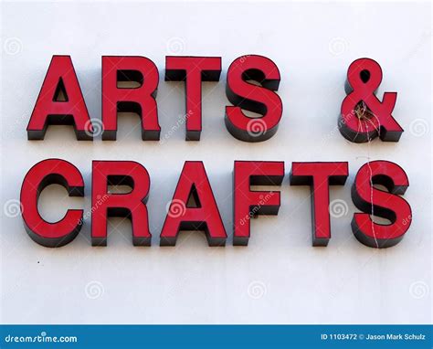 Arts And Crafts Sign Stock Photography - Image: 1103472