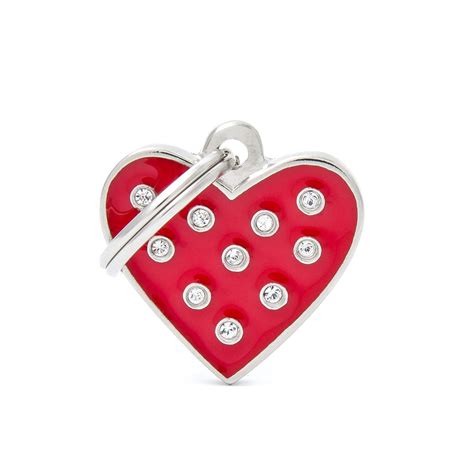 HEART - RED - DOG ID TAG - Doggie Tags