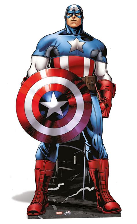 Captain America Lifesize Cardboard Cutout / Standee / Standup. Buy Marvel The Avengers Super ...