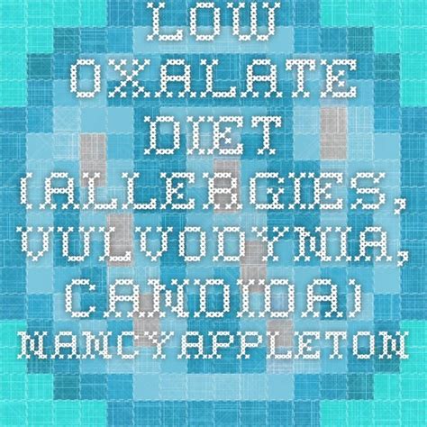 Posts about Low Oxalate Diet on Nancy Appleton Books Health Blog | Low ...