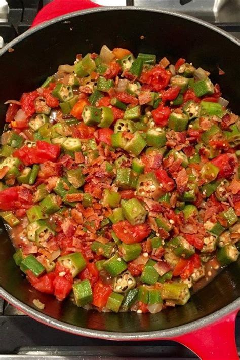 Okra and Tomatoes | "Super!!! A+++ If I could give it more stars, I would. I didn't realize okra ...