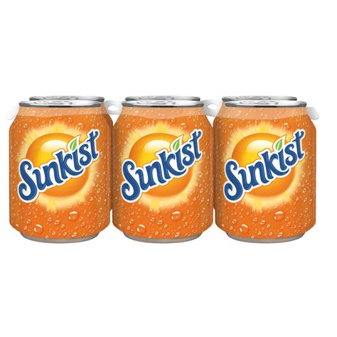 Sunkist Orange Soda, 8 fl oz cans, 6 pack - Walmart.com - Walmart.com