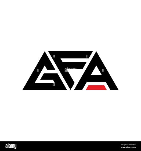 GFA triangle letter logo design with triangle shape. GFA triangle logo ...