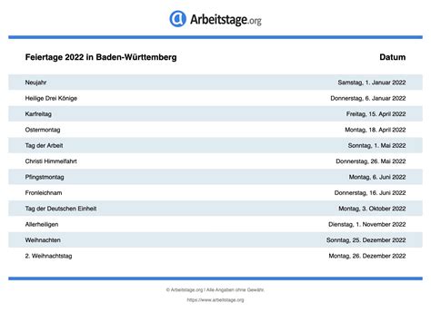 Feiertage 2022 in Baden-Württemberg • Termine & Infos