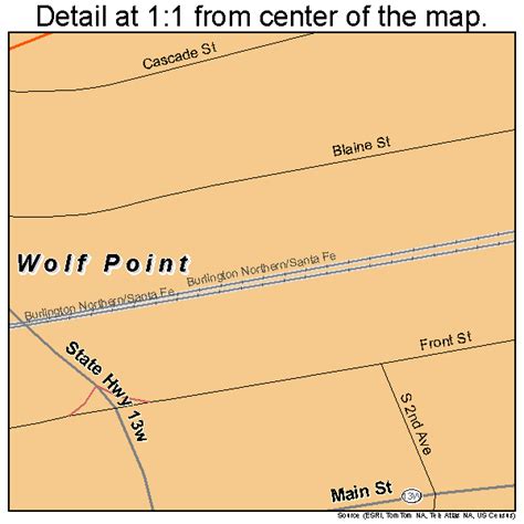 Wolf Point Montana Street Map 3081475