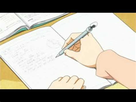 aesthetic writing gif anime - YouTube