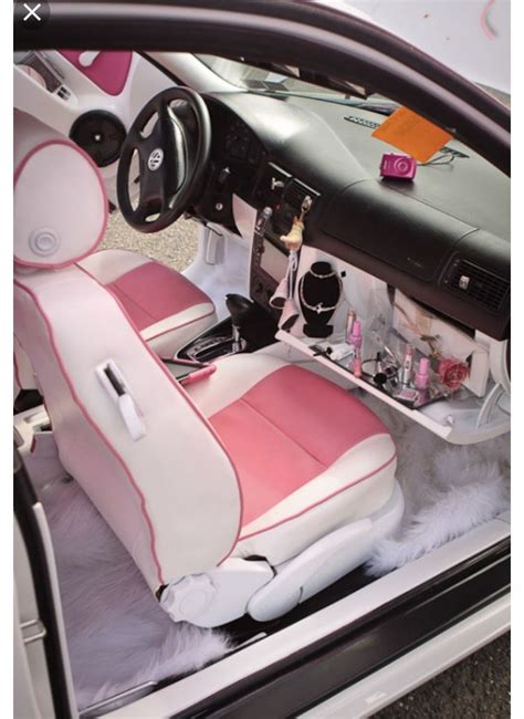 Cute car interior decor | Pink car interior, Luxury car interior, Custom car interior