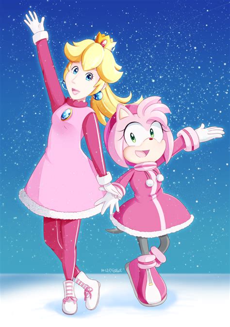 Princess Peach And Amy Rose